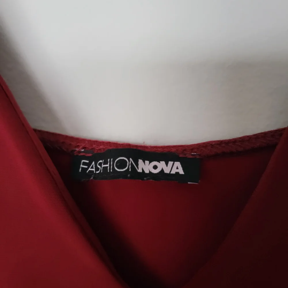 Fashion Nova Burgundy Holiday Party Bodysuit - Picture 3 of 5